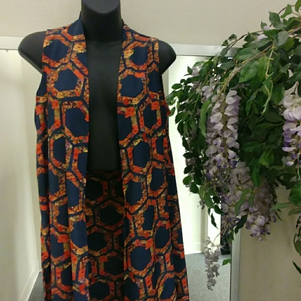 LulaRoe Floral Joy Duster Vest